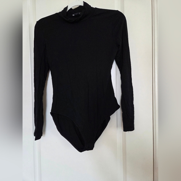 Classic Black Long Sleeve Turtleneck Bodysuit - Picture 3 of 4